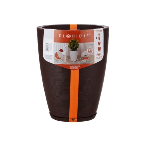 Vaso Amsterdã Grafiato Marrom Stone Effect - 29cm X 44cm - Floridis