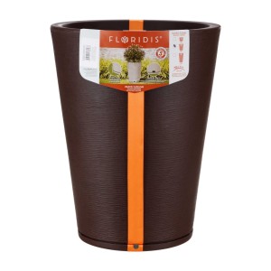 Vaso Genebra Grafiato Marrom Stone Effect - 38cm X 57cm -  Floridis